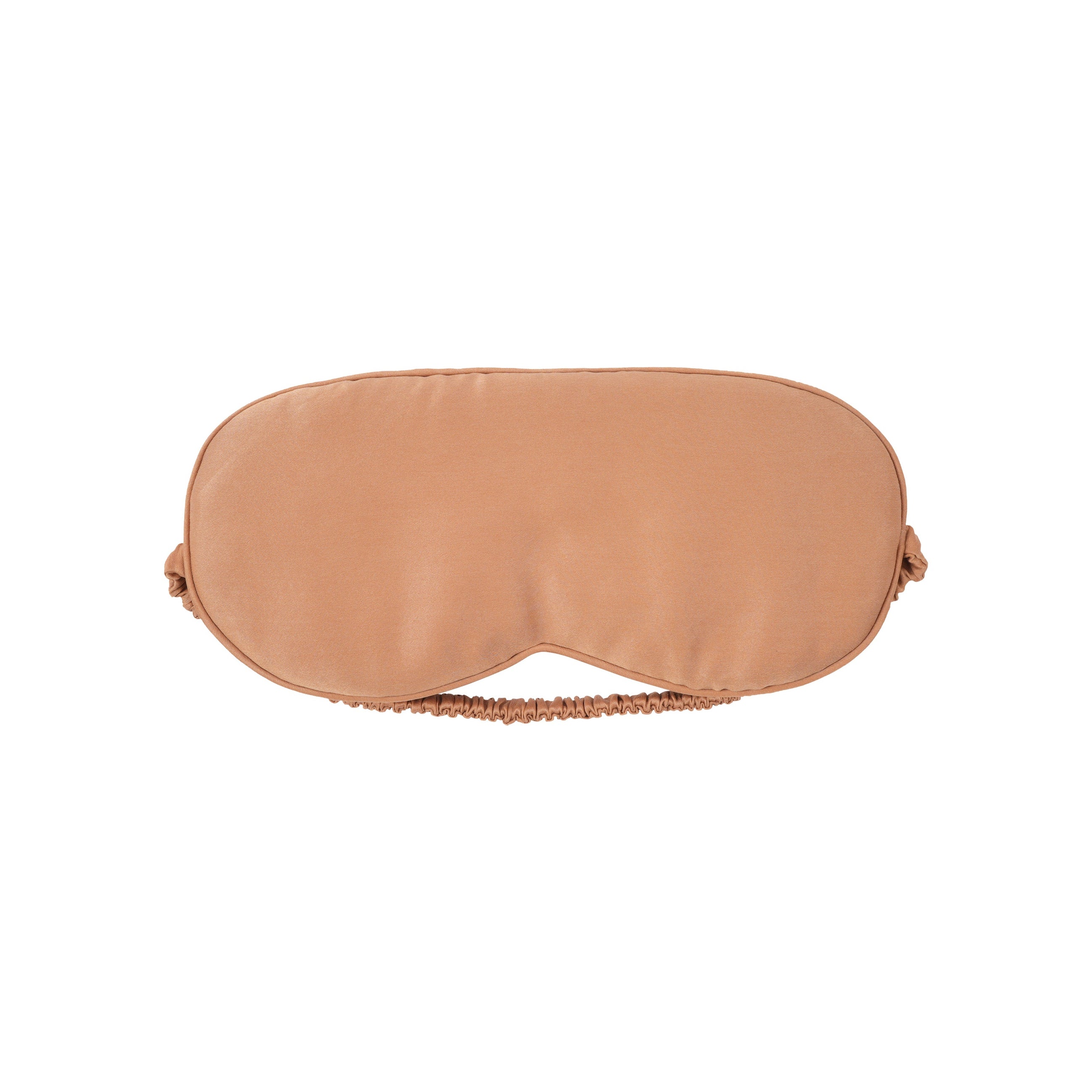 Plant-dyed mulberry silk sleep mask in Clay color, handmade in Bali