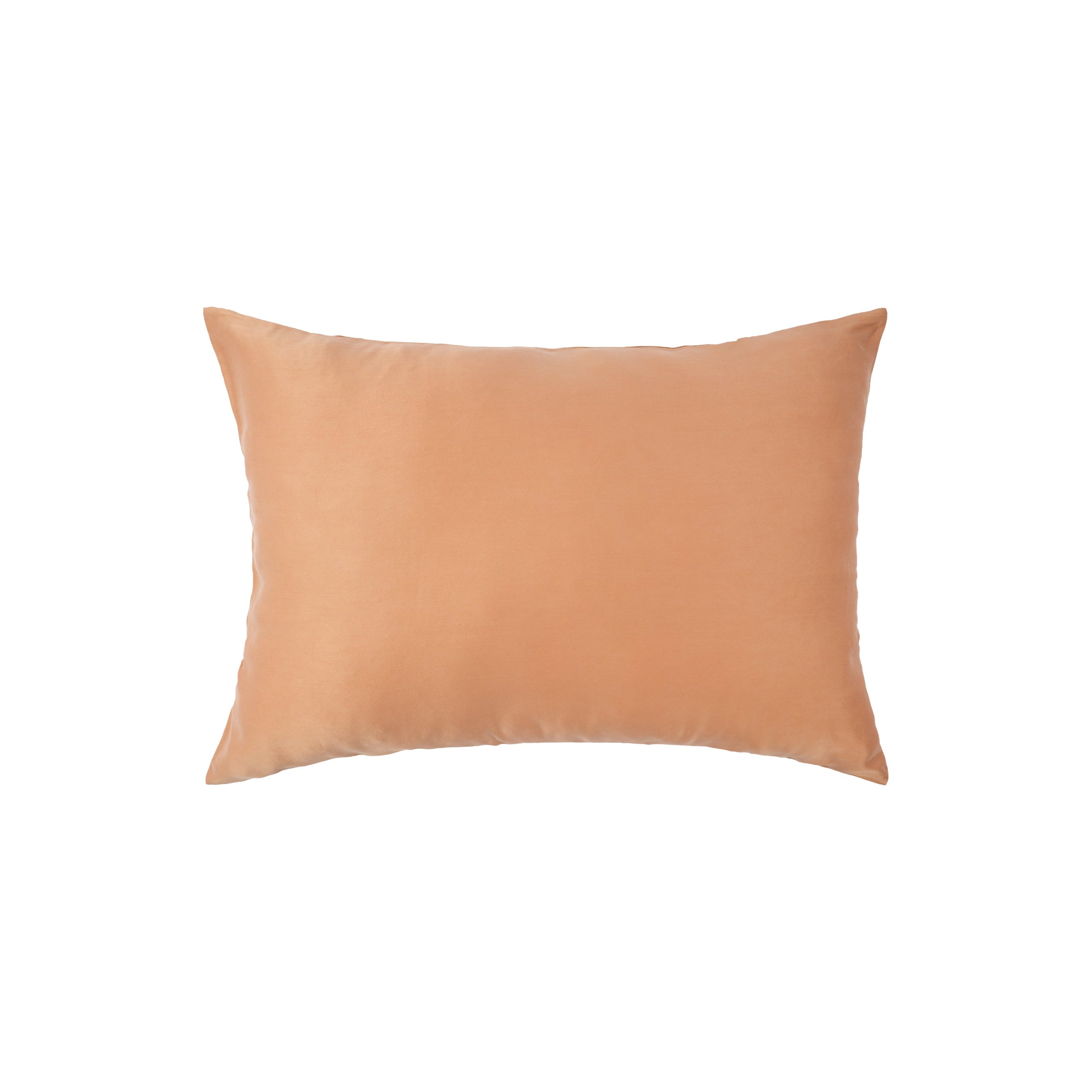 Plant-dyed mulberry silk pillowcase in Clay color, handmade in Bali