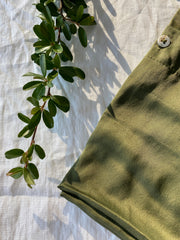 Taie d'oreiller en soie pure Olive