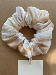 Chouchou en soie pure Tie and Dye Old Rose