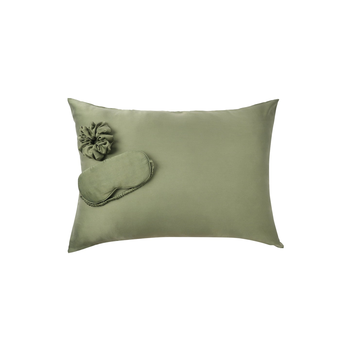 Moss Green Botanical Silk Sleep Set