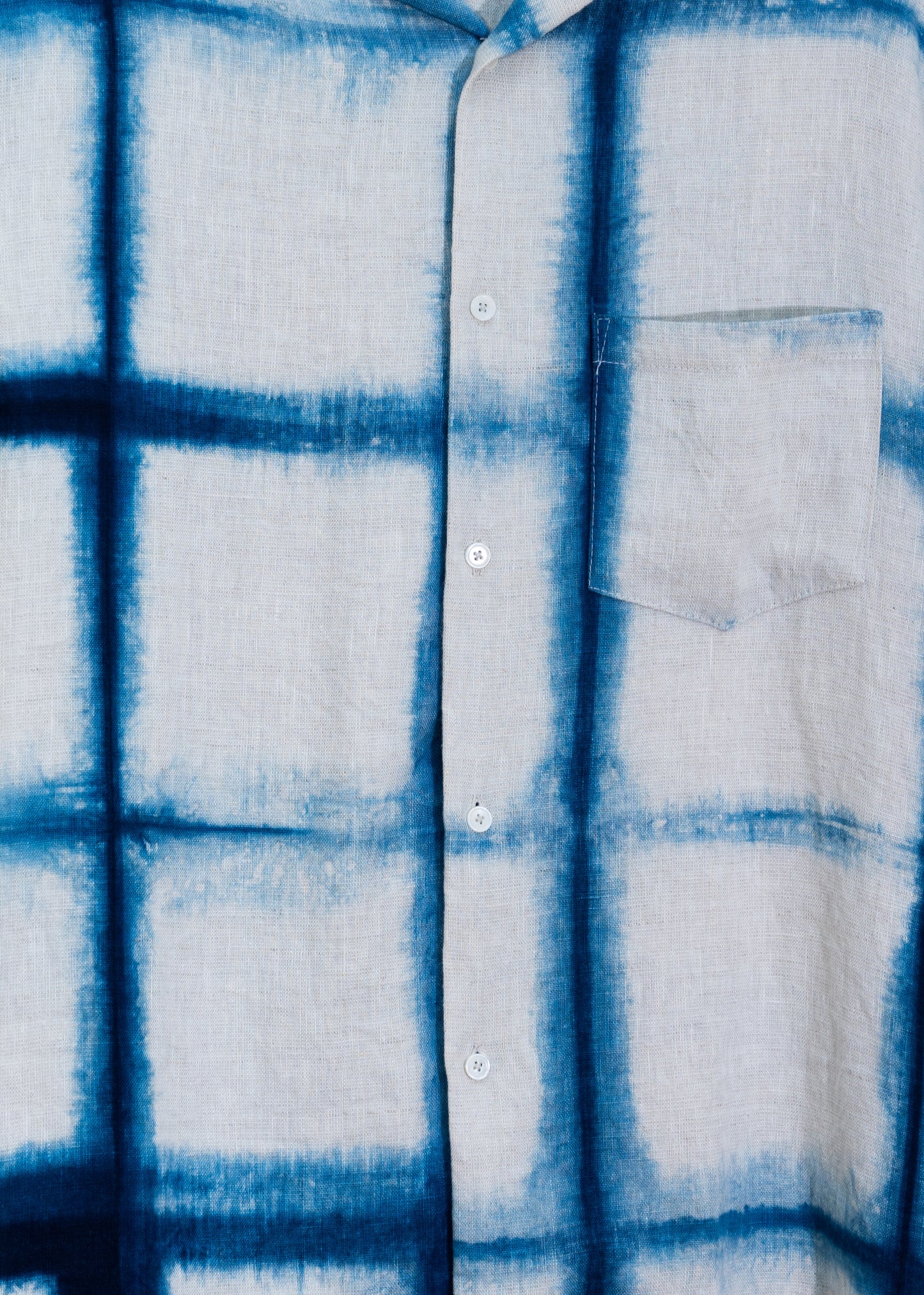 Linen Shibori Men Shirt