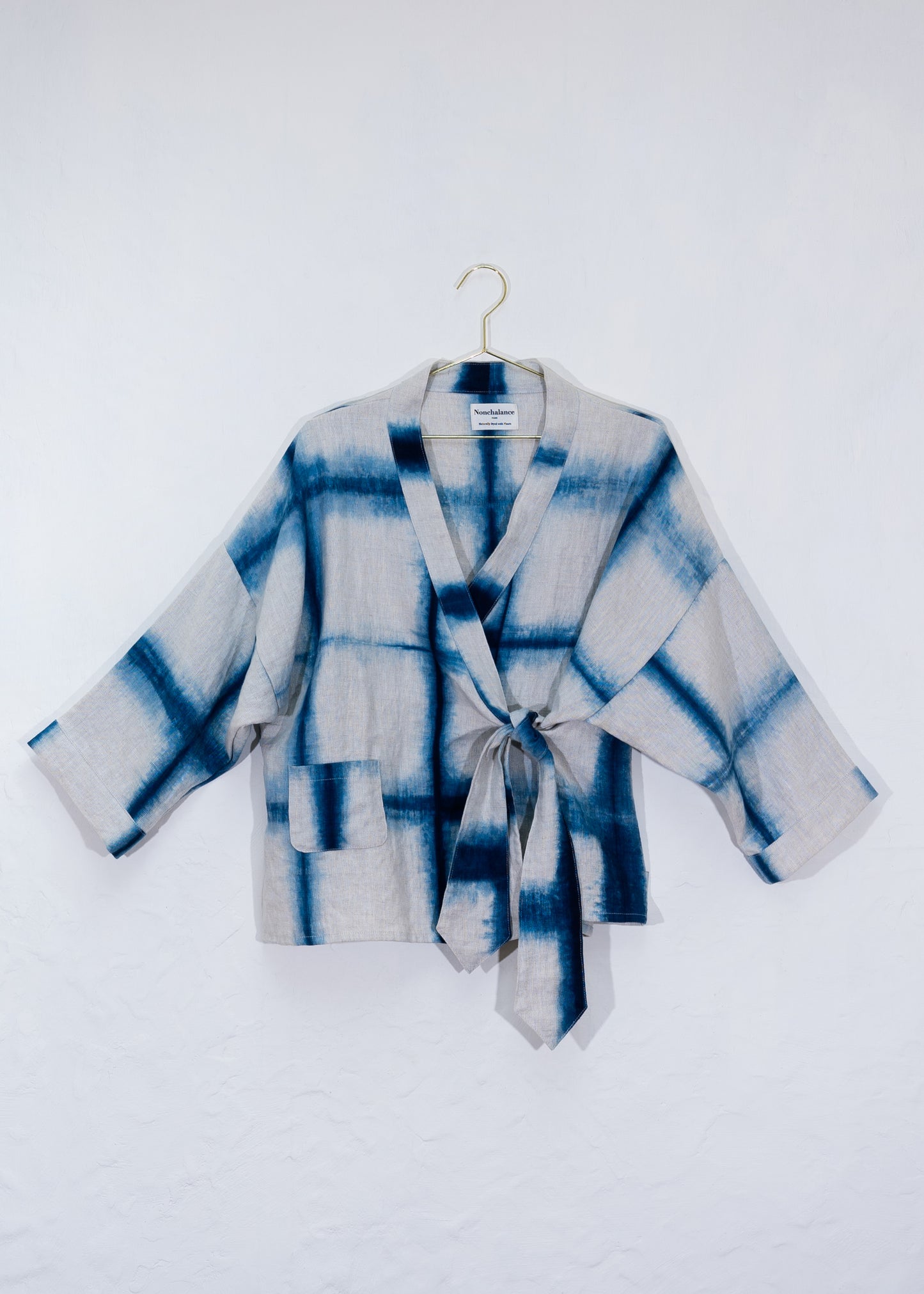 Linen Shibori Mini Kimono