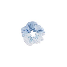 Indigo Tie and Dye Scrunchie in Pure Mulberry Silk