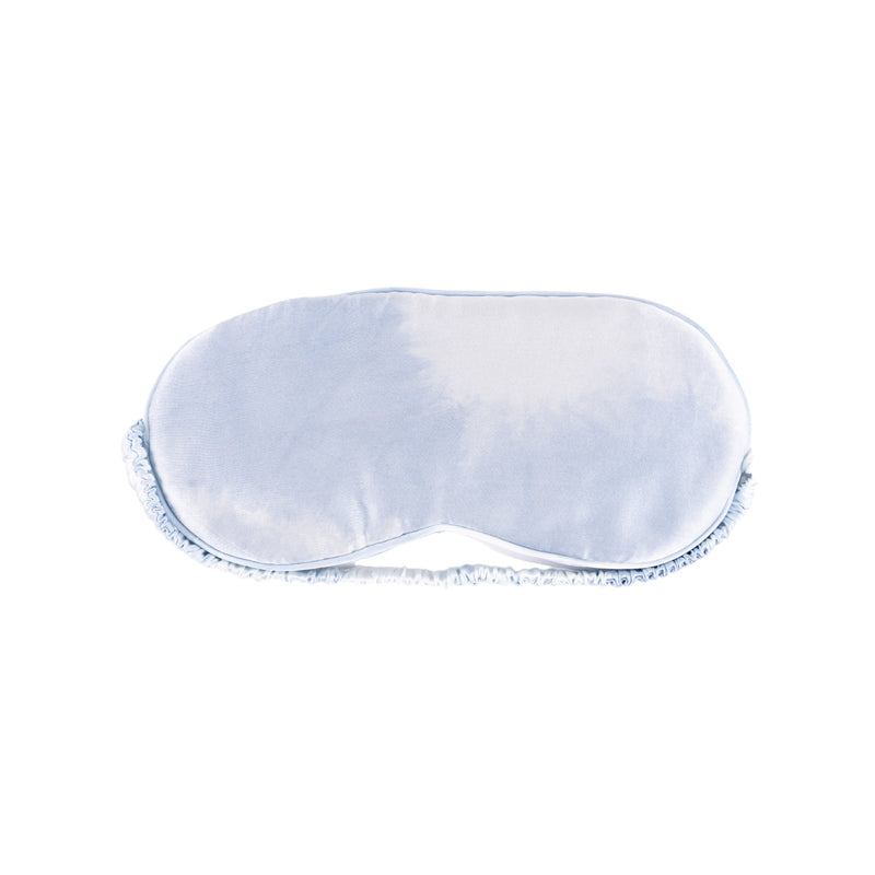 Sleep Mask Indigo Tie & Dye in Pure Mulberry Silk