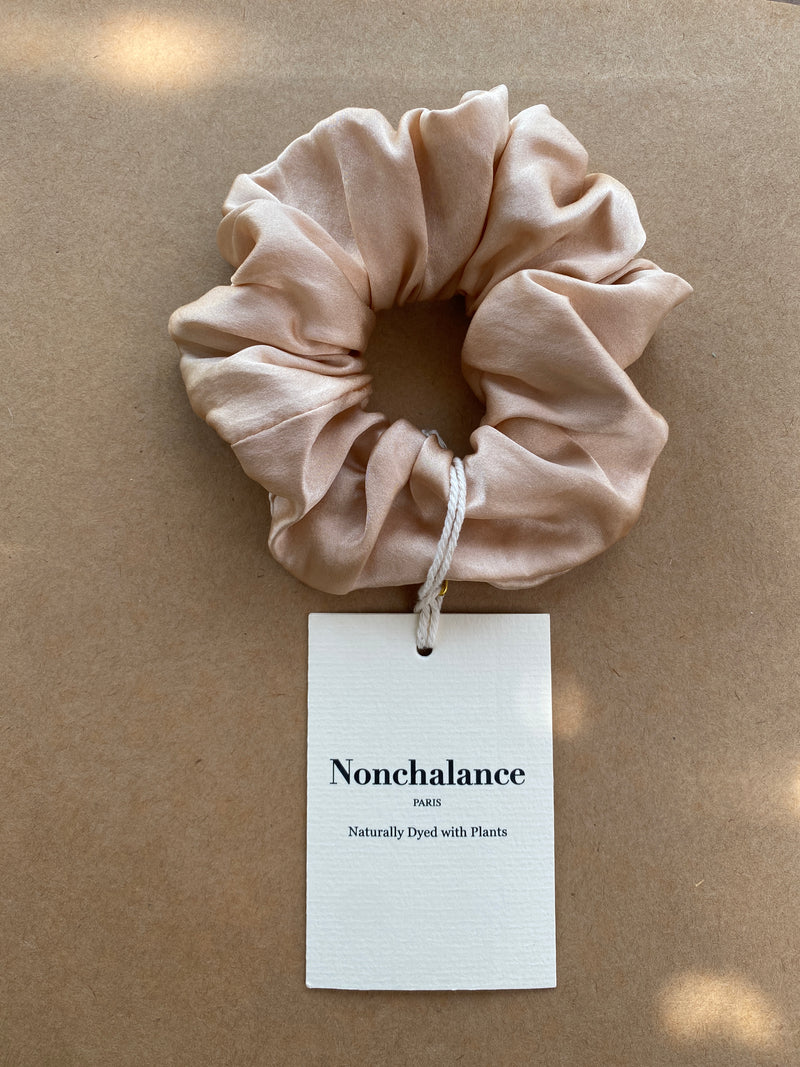 Quartz Rose Scrunchie in Pure Mulberry Silk