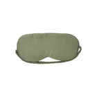 Plant-dyed mulberry silk sleep mask in Bark color, handmade in Bali