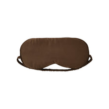 Plant-dyed mulberry silk sleep mask in Chaga Brown color, handmade in Bali