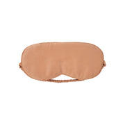 Plant-dyed mulberry silk sleep mask in Clay color, handmade in Bali