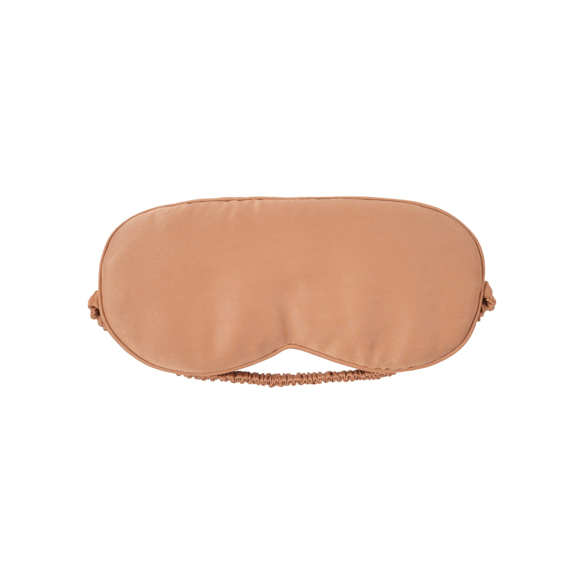 Plant-dyed mulberry silk sleep mask in Clay color, handmade in Bali