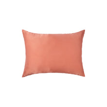 Plant-dyed mulberry silk pillowcase in Saffron color, handmade in Bali