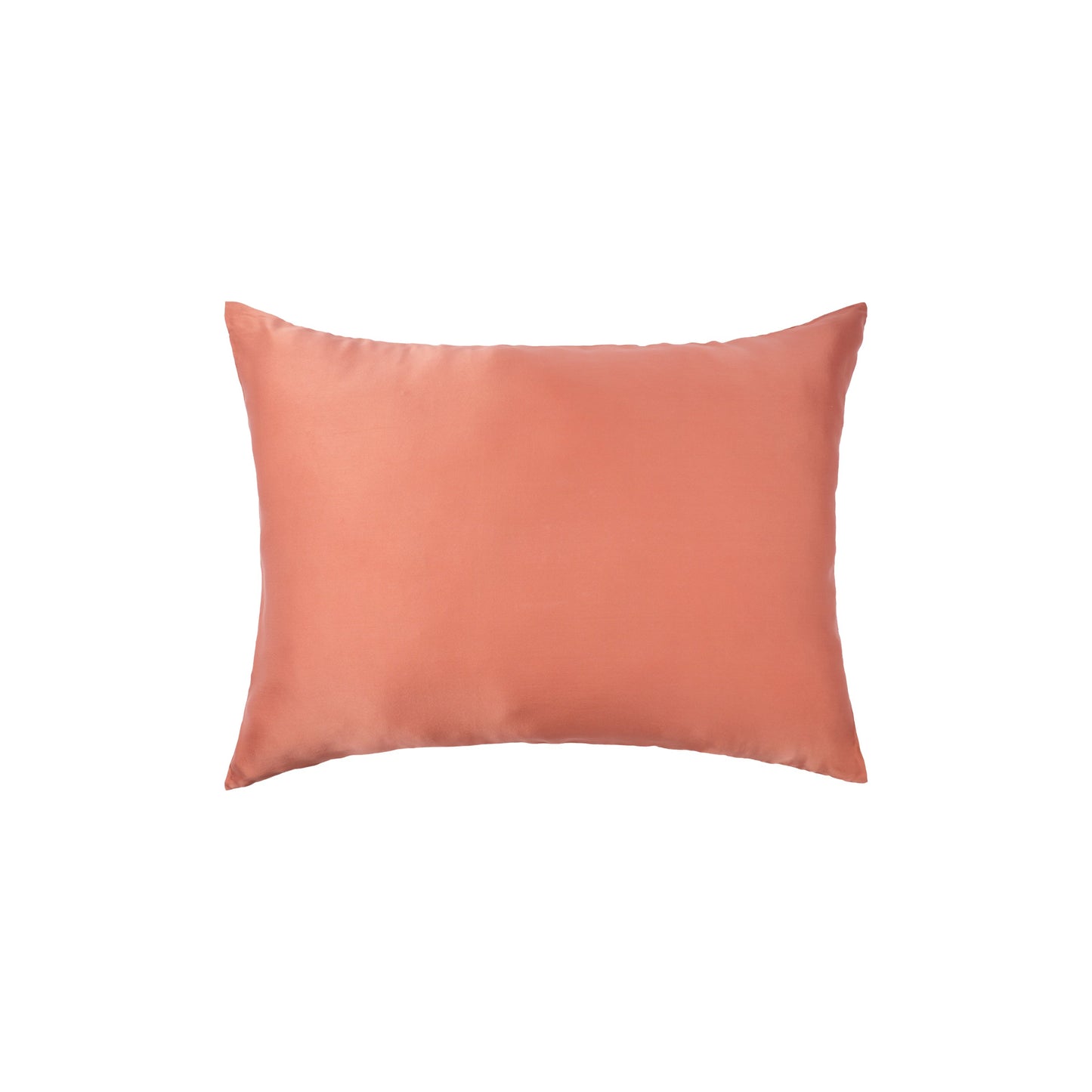 Plant-dyed mulberry silk pillowcase in Saffron color, handmade in Bali