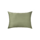 Plant-dyed mulberry silk pillowcase in Bark color, handmade in Bali