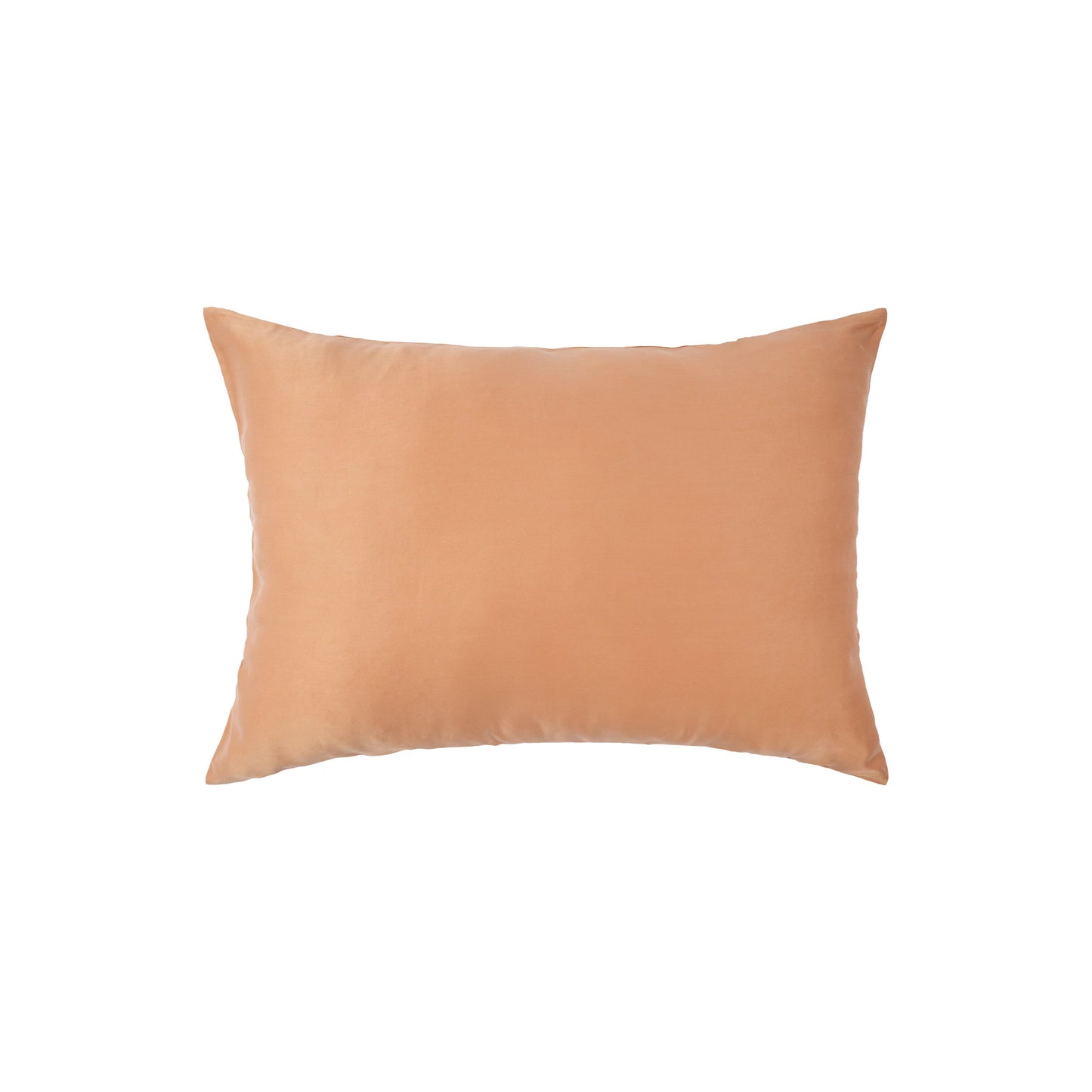 Plant-dyed mulberry silk pillowcase in Clay color, handmade in Bali