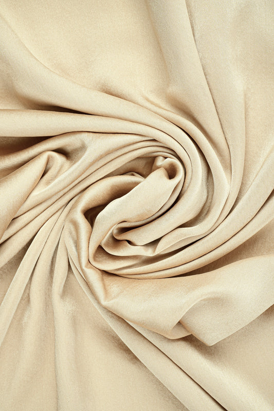 Plant-dyed mulberry silk pillowcase in Vanilla color, handmade in Bali